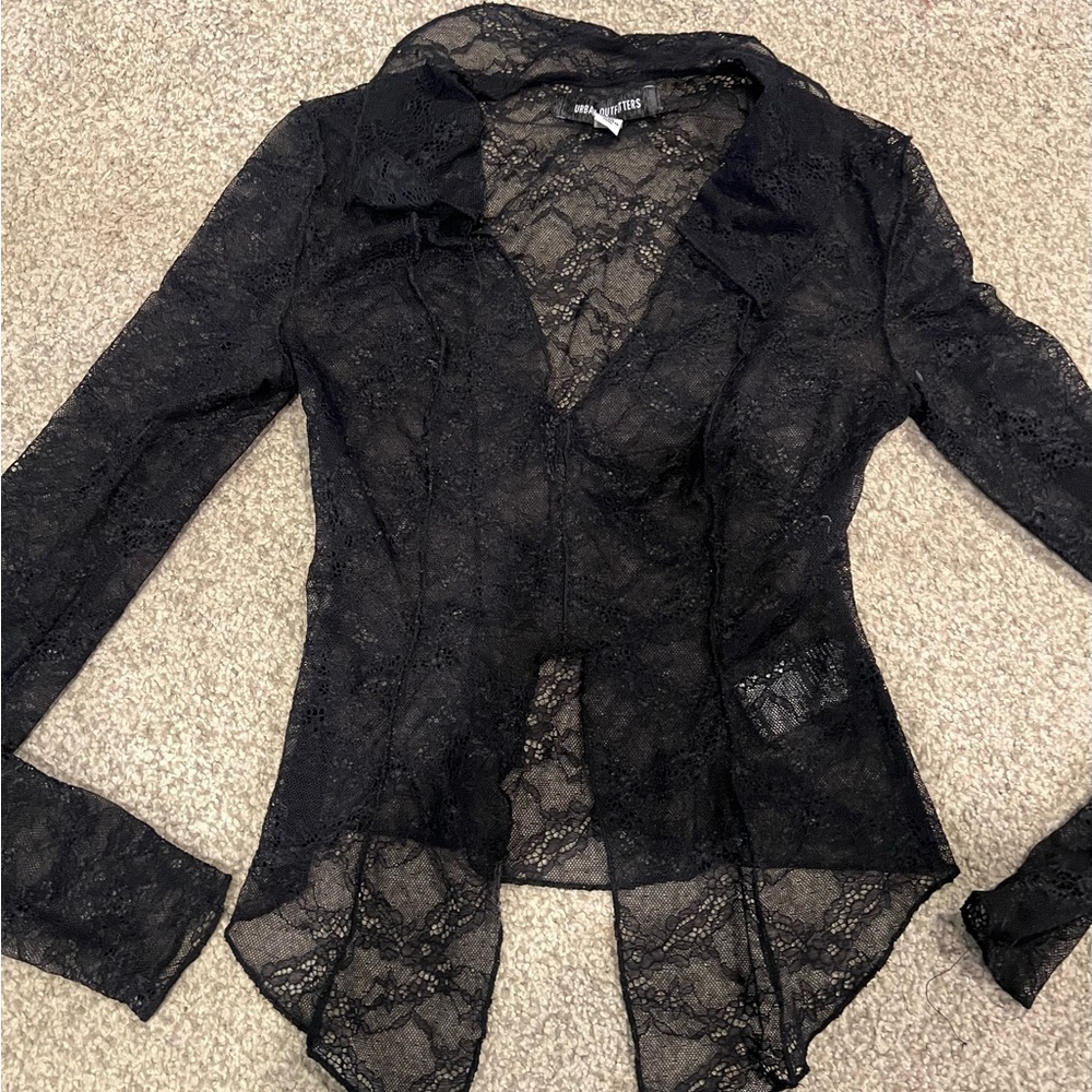 Urban Outfitters Black Lace Top